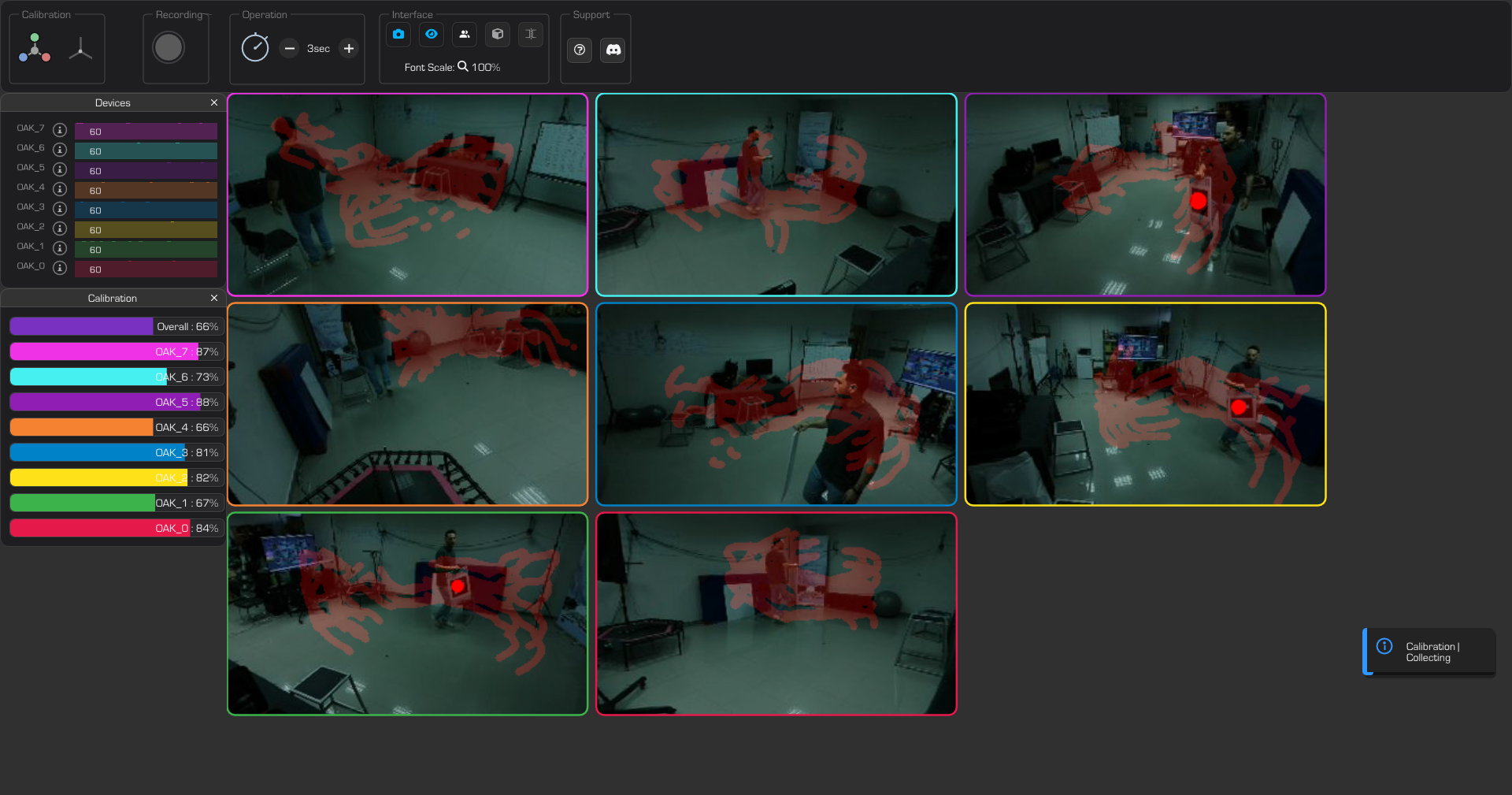 Moverse Capture Studio interface