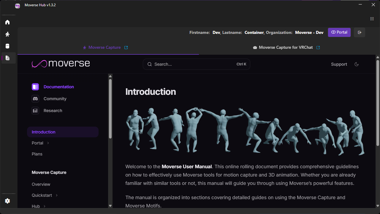 Live 3D previsualization in Moverse Capture Studio
