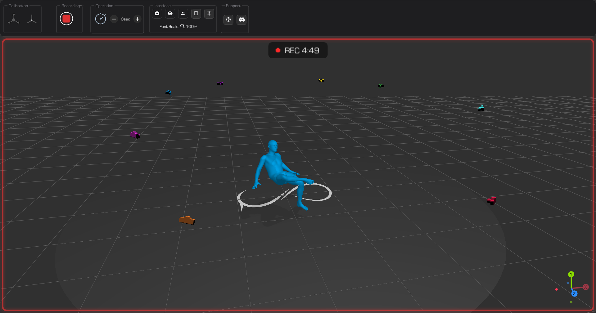 Moverse Capture Studio interface