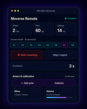 Remote control browser interface