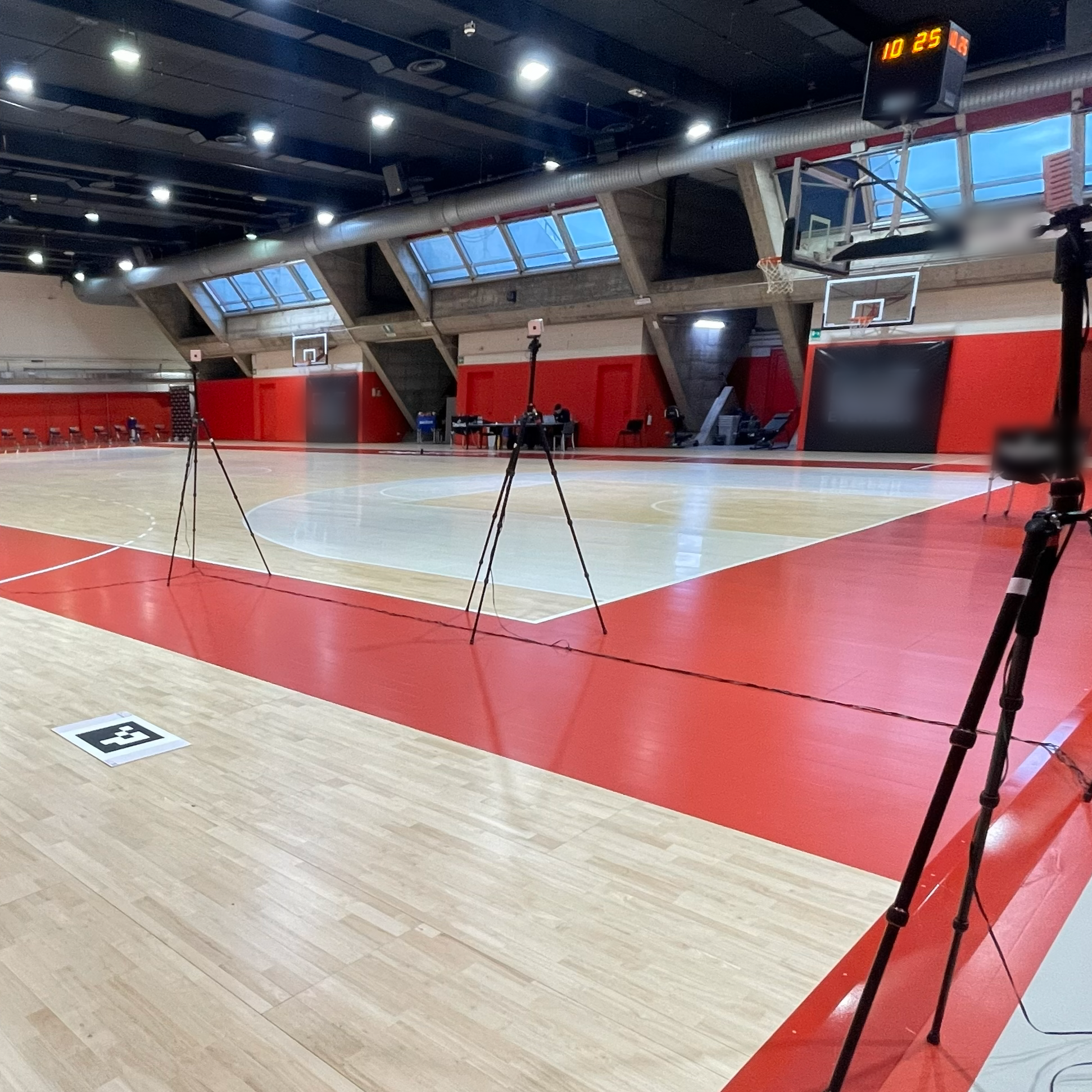 Athlete performing bio-mechanical analysis for sports rehabilitation and performance tracking